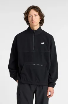 Мужской черный реглан Polar Fleece 1/2 Zip Черный XL New Balance MT53505BK