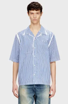 Мужская голубая рубашка в полоску CAMICIA Голубой 48 Diesel A20209 0QMBZ