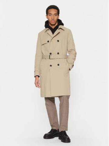HUGO Тренч Maluks 50535072 Бежевий Regular Fit HUGO Тренч Maluks 50535072 Бежевий Regular Fit