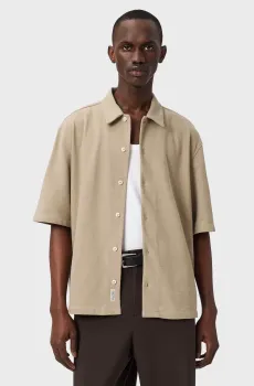 Мужская бежевая рубашка STALLONE Бежевый M AllSaints M020SE