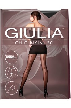 Колготки женские Giulia Chic Bikini 20 DEN, Nero, размер 4