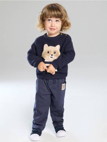 Штани - темно-синій