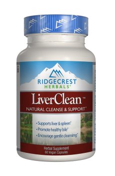 Комплекс очистки и поддержки печени Ridgecrest Herbals LiverClean, 60 вегетарианских капсул