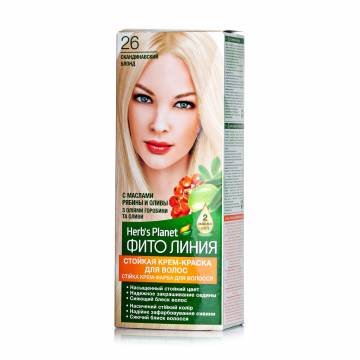 Краска для волос Фито линия Herbs Planet, 26 Скандинавский блонд, 130 мл Краска для волос Фито линия Herbs Planet, 26 Скандинавский блонд, 130 мл