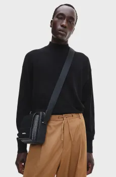 Мужской черный шерстяной гольф SUPERIOR WOOL MOCK NECK Черный XXL Calvin Klein K10K110424