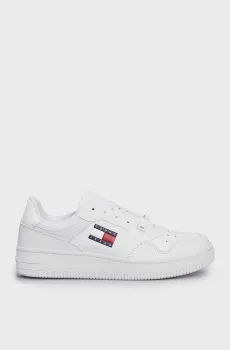 Женские белые кожаные сникерcы TJW RETRO BASKET ESS Белый 39 Tommy Jeans EN0EN02505