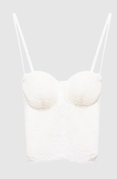 Белый топ с кружевом