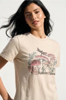 Футболка з принтом - бежевий