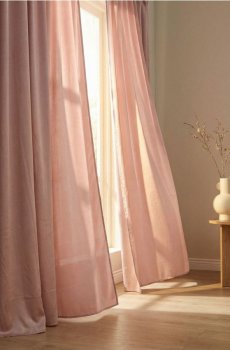 Товсте велюрове полотнище на стрічці - пастельний рожевий