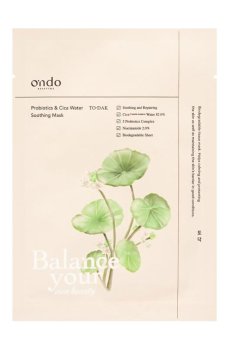 Тканевая маска для лица Ondo Beauty 36.5 Probiotics & Cica Water Soothing Mask, 25 мл