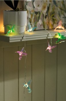 Декоративні LED Ліхтарики у Формі Колібрі - різнобарвний