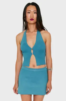 Женский голубой топ Голубой XS Tally Weijl SPUVIHALLE