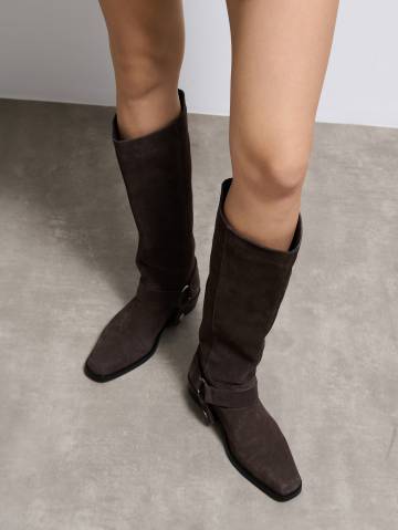 Mohito - Шкіряні чоботи до коліна - темно-коричневий - 39