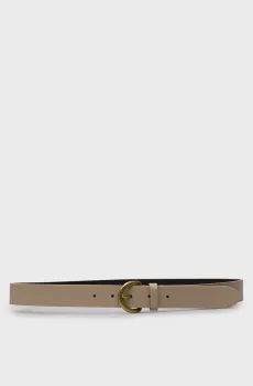 Женский бежевый кожаный ремень CASUAL PIN BUCKLE Бежевый 80 Calvin Klein LV04K7008G