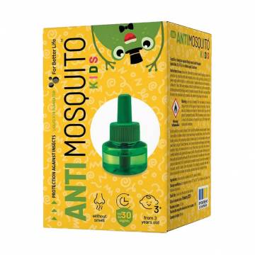 Детская жидкость от комаров ANTImosquito Kids, 30 ночей Детская жидкость от комаров ANTImosquito Kids, 30 ночей