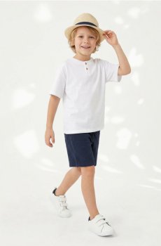 Вільні муслінові шорти з кишенями - темно-синій