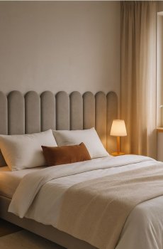 М’яка настінна панель - сірий