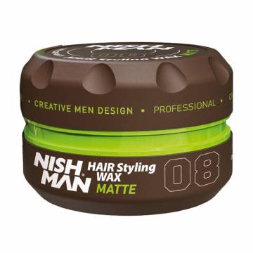 Мужской воск для укладки волос Nishman Hair Styling Wax 08 Matte, 150 мл Мужской воск для укладки волос Nishman Hair Styling Wax 08 Matte, 150 мл