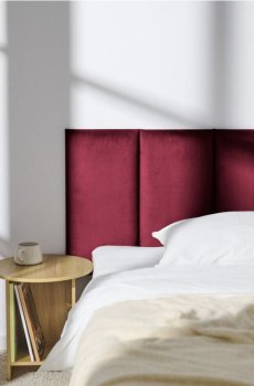 Обшитий панель з велюровим покриттям - буряковий