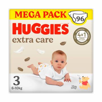 Подгузники Huggies Extra Care Box размер 3 (6-10 кг), 96 шт Подгузники Huggies Extra Care Box размер 3 (6-10 кг), 96 шт