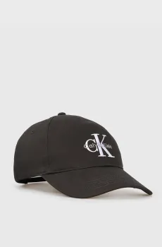 Женская черная кепка MONOLOGO EMBROIDERY Черный ONESIZE Calvin Klein LV04K5026G