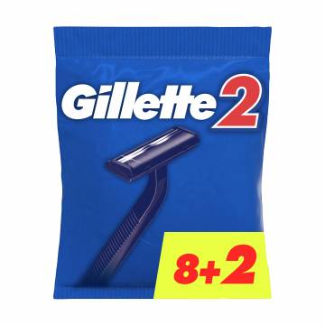 Одноразовые станки для бритья Gillette 2 мужские, 10 шт Одноразовые станки для бритья Gillette 2 мужские, 10 шт