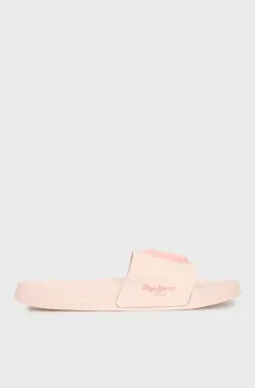 Женские розовые слайдеры SLIDER BRAND W Розовый 40 Pepe Jeans PLS70159