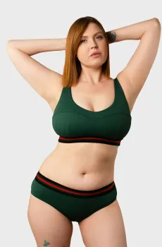 Женские зеленые трусики от купальника Зеленый XL brabrabra SO246822