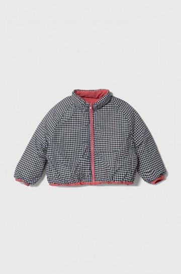 Детская двусторонняя куртка United Colors of Benetton цвет розовый Детская двусторонняя куртка United Colors of Benetton цвет розовый