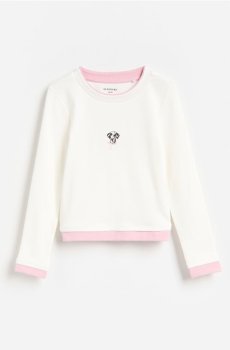 Reserved - Футболка з контрастною вставкою - кремовий - 508KD-01X