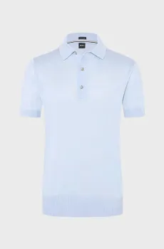 Мужское голубое шерстяное поло Голубой XL BOSS 50560485;450