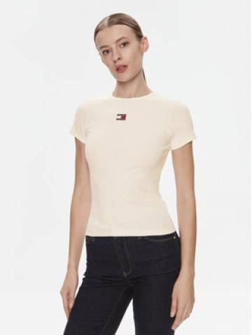Tommy Jeans Футболка Badge DW0DW17881 Білий Slim Fit Tommy Jeans Футболка Badge DW0DW17881 Білий Slim Fit