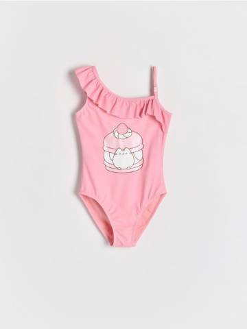 Reserved - Цельный купальник Pusheen - пастельний рожевий - 575CZ-03X Reserved - Цельный купальник Pusheen - пастельний рожевий - 575CZ-03X