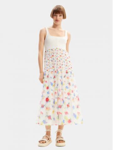 Desigual Літня сукня Vancouver 24SWVK58 Білий Regular Fit Desigual Літня сукня Vancouver 24SWVK58 Білий Regular Fit