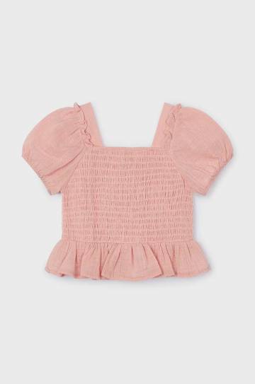 Детская блузка Mayoral цвет бежевый однотонная