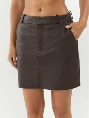 Gestuz Шкіряна спідниця 10908203 Коричневий Slim Fit Gestuz Шкіряна спідниця 10908203 Коричневий Slim Fit