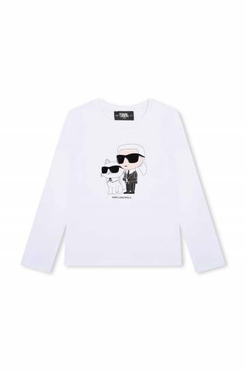 Детский лонгслив Karl Lagerfeld цвет белый Z30209 Детский лонгслив Karl Lagerfeld цвет белый Z30209