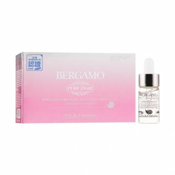 Набор сывороток для лица Bergamo Pure Snail Brightning Ampoule с муцином улитки и ниацинамидом, 4*13 мл Набор сывороток для лица Bergamo Pure Snail Brightning Ampoule с муцином улитки и ниацинамидом, 4*13 мл