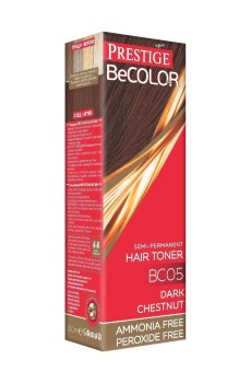 Безаммиачный оттеночный бальзам для волос Vips Prestige BeColor Semi-Permanent Hair Toner BC05 Темный каштан, 100 мл