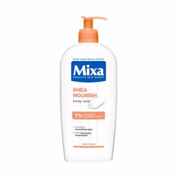 Питательное молочко для сухой кожи тела Mixa Shea Nourish Body Milk For Dry Skin с маслом ши, 400 мл Питательное молочко для сухой кожи тела Mixa Shea Nourish Body Milk For Dry Skin с маслом ши, 400 мл