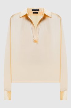 Желтая блуза из шелка