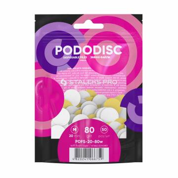 Сменные файлы для педикюрного диска на мягкой основе Staleks Pro Pododisc Pro M, белые, 80 грит, 50 шт Сменные файлы для педикюрного диска на мягкой основе Staleks Pro Pododisc Pro M, белые, 80 грит, 50 шт