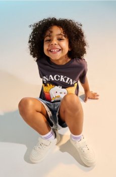 Бавовняна футболка з принтом Molang - темно-сірий