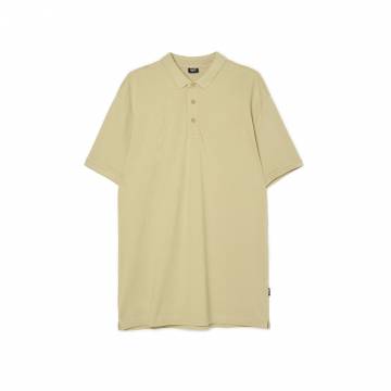 Cropp - Бавовняна сорочка поло basic - бежевий Cropp - Бавовняна сорочка поло basic - бежевий