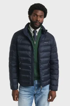 Мужской темно-синий пуховик LIGHT DOWN Синий S Gant 7006526