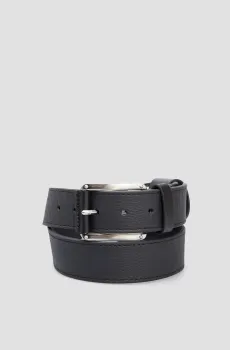 Мужской черный кожаный ремень Черный 85 Karl Lagerfeld 542451.815300;990