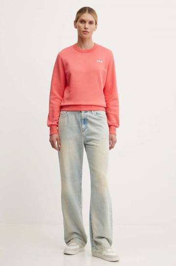 Хлопковая кофта A.P.C. sweat boxy petit vpc женская цвет оранжевый однотонная COHBR.F27918 Хлопковая кофта A.P.C. sweat boxy petit vpc женская цвет оранжевый однотонная COHBR.F27918