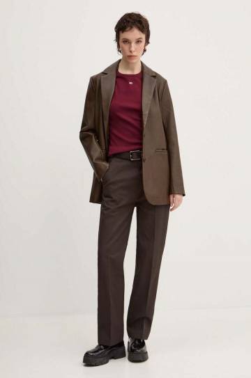 Брюки Dickies женские цвет коричневый прямое высокая посадка Брюки Dickies женские цвет коричневый прямое высокая посадка