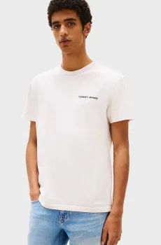Мужская белая футболка TJM SLANTED CREST GRAPHIC Белый S Tommy Jeans DM0DM21388