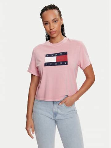 Tommy Jeans Футболка Flag DW0DW18629 Рожевий Boxy Fit Tommy Jeans Футболка Flag DW0DW18629 Рожевий Boxy Fit